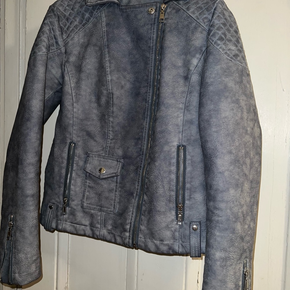 Tommy Hilfiger Blue Moto Jacket - Picture 2 of 7